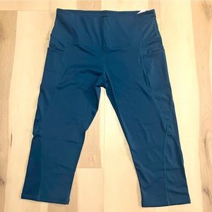 Kyopp High-Waisted Cropped Yoga Pants w/ Pockets